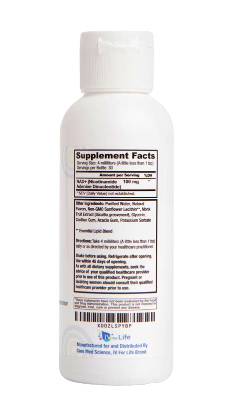 Core Med Science, Liposomal NAD, 4 oz