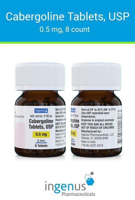 Cabergoline Tablets, USP – Ingenus Pharmaceutical