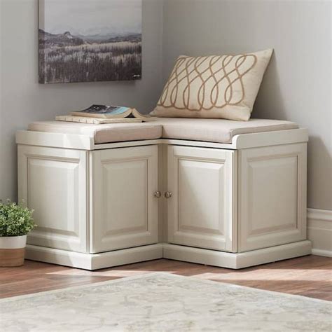 Home Decorators Collection Walker Off-White Corner Storage Bench SK18210A1-PW - The Home Depot