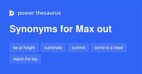 Max Out synonyms - 115 Words and Phrases for Max Out