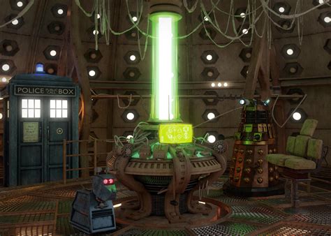 A 3D Render of the inside of the Tardis with some of my favourite Dr ...