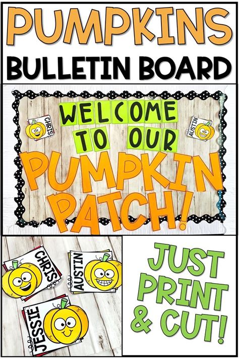 This simple Pumpkin bulletin board is a time saver during the Fall ...