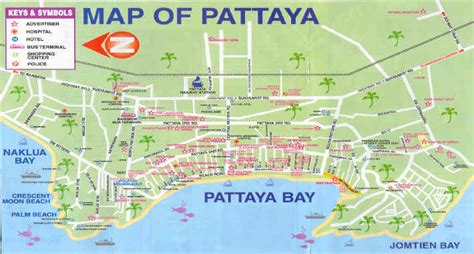 Thailand Pattaya Map