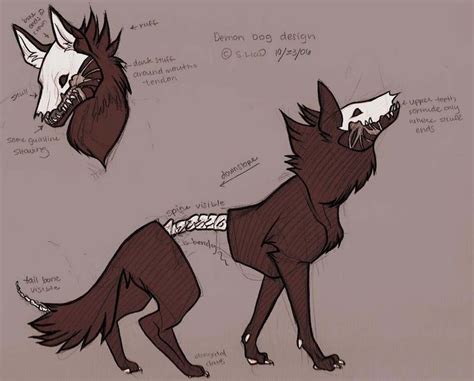 Demon Dog Design by lemonfruitpie | Animal drawings, Mythical creatures art, Canine art