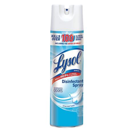 Lysol 19 oz. Crisp Linen Disinfectant Spray 79329 - The Home Depot