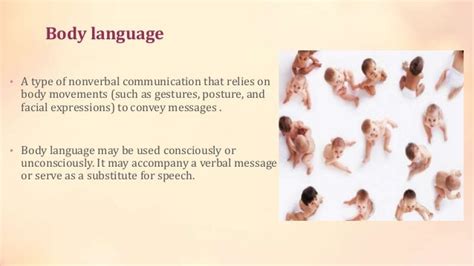 Babies’ body language . applied linguistics