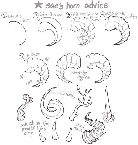 how i draw horns [do not repost] by kinsae | Horns drawing, Demon horns drawing, Horn drawing