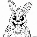 Nightmare Bonnie Coloring Page 20752 16402 sketch template