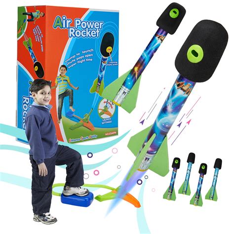 Buy Air Rocket Toy, Ultimate LED Rocket Launcher for Kids, Stomp and ...