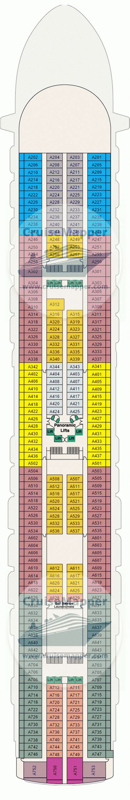 Emerald Princess deck 12 plan | CruiseMapper