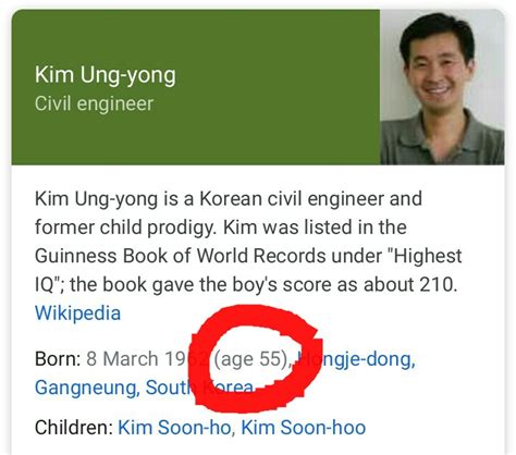 More On Kim Ung- Yong, The Man Who Scored Highest Ever On An IQ Test As A Child. - Education (2 ...