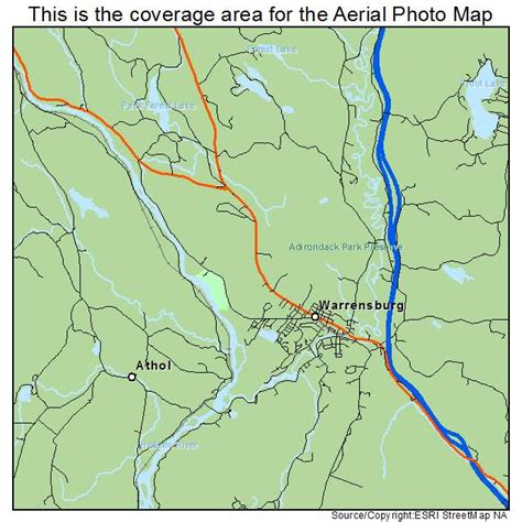 Aerial Photography Map of Warrensburg, NY New York