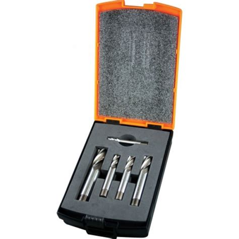 Alcock HSS End Mill Set 5 Piece Metric