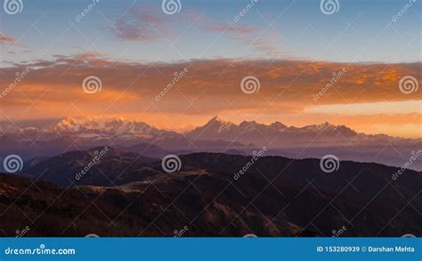 Himalayan Mountain Range Sunrise Time Stock Image - Image of fairytale, idyllic: 153280939