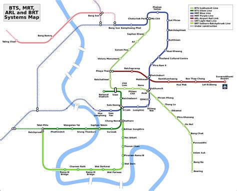 Bangkok Metro (MRT) — Map, Lines, Route, Hours, Tickets