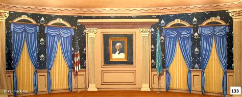 White House Interior Scenic Backdrop by Kenmark Backdrops