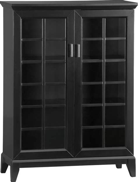 50+ Black Media Cabinet with Glass Doors - Apartment Kitchen Cabinet Ideas Check more at http ...