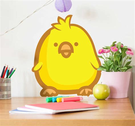 Cute Yellow Chick Decal - TenStickers