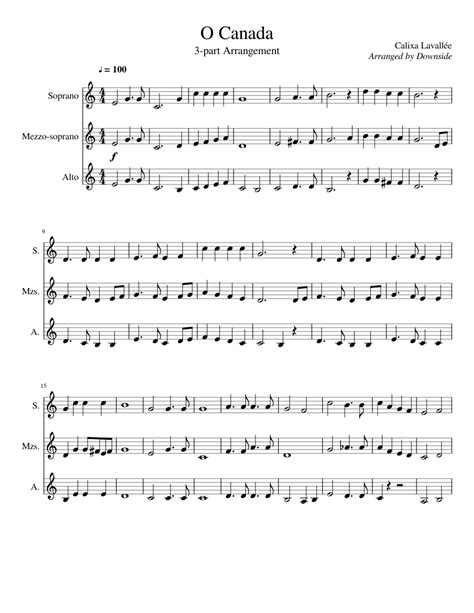 O Canada sheet music for Piano download free in PDF or MIDI