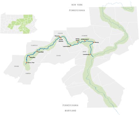 Susquehanna River Water Trail Map Guide West Branch | Lower Susquehanna ...