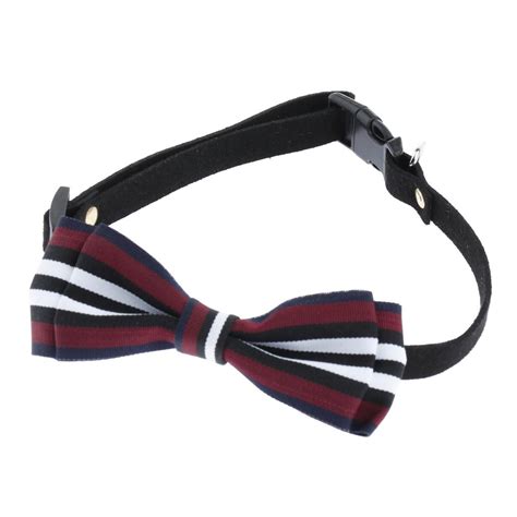 Buy 1 Pc Pet Collar Striped Bow Tie Adjustable Neck Decor for Cats Dogs ...