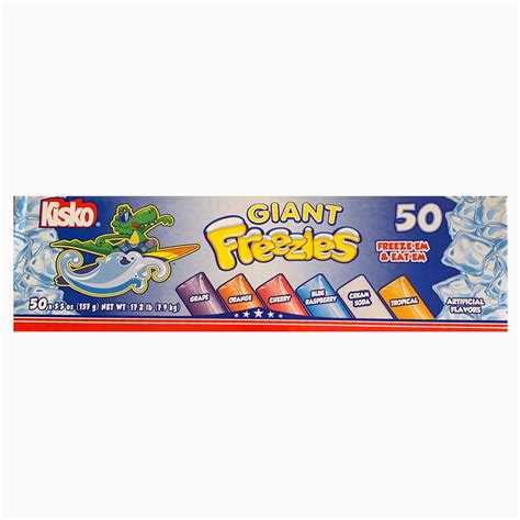 KISKO KIDS GIANT FREEZIES 50 Pack Freeze s 6 Flavors - Walmart.com