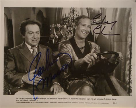 CADDYSHACK II Cast Signed Photo x2 - Chevy Chase, Jackie Mason w/coa ...