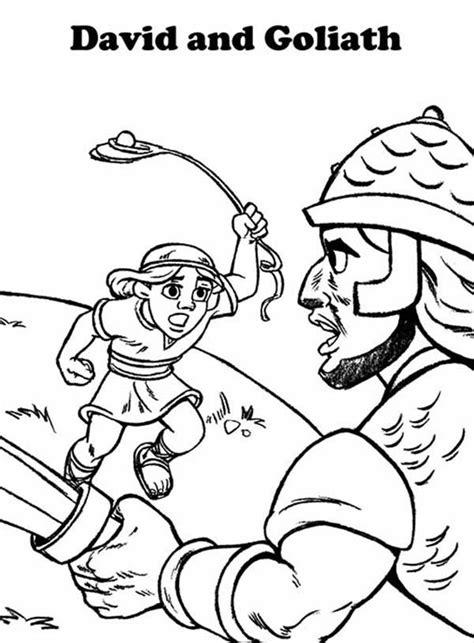 David And Goliath Story In 1 Samuel 17 Coloring Page - Free ... - Coloring Home