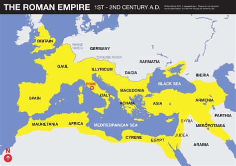 Roman Empire Labeled Map