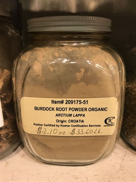 Burdock Root Powder - Dande-Lion Herb Shop