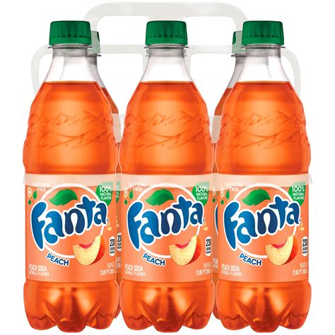 Fanta Caffeine-Free Peach Flavored Soda, 16.9 Fl. Oz., 6 Count - Walmart.com - Walmart.com