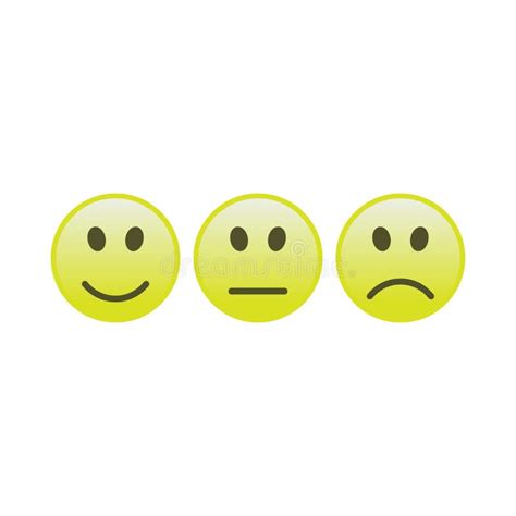 Vector Set of Smiley Icons with Different Face Expression Stock Vector - Illustration of ...