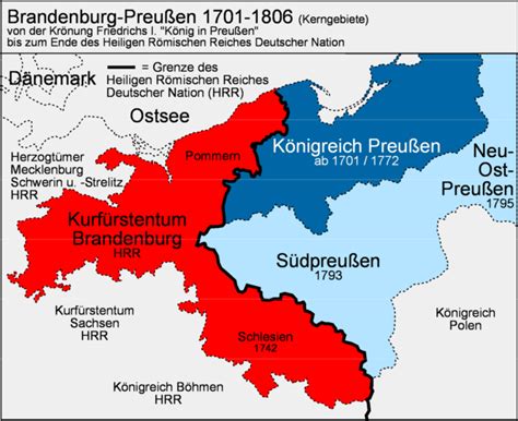 Brandenburg-Prussia 1701-1806 | Germany map, European history, Europe map