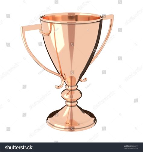 Rose Gold Bronze Trophy Cup Isolated Stock Illustration 294966851 ...