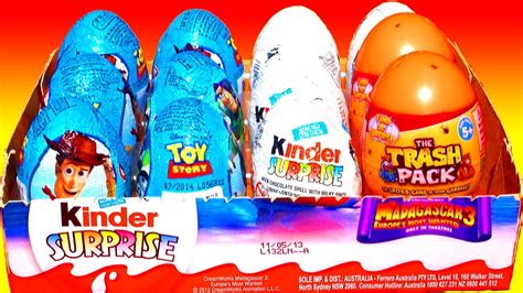 12 Surprise Eggs Toy Story Kinder Surprise Eggs Unboxing Disney Pixar ...