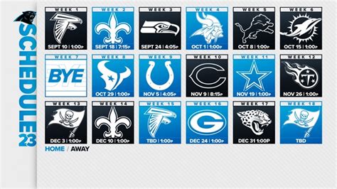 Carolina Panthers 2023 schedule released | Game dates & times | wcnc.com