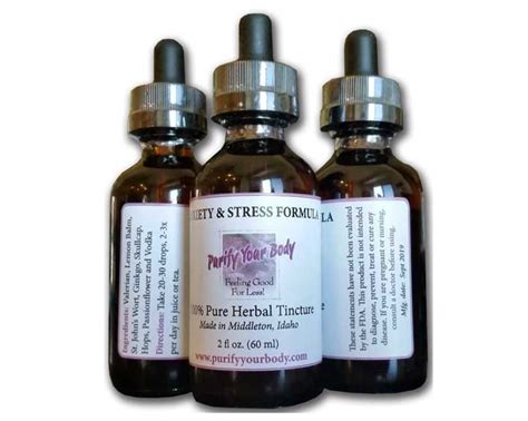 Anxiety & Stress Herbal Tincture - Purify Your Body