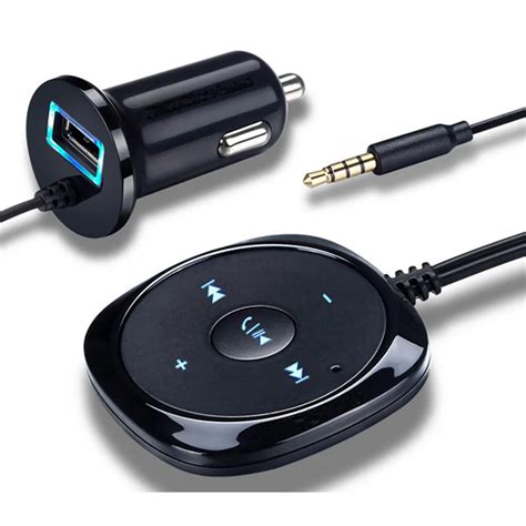 Handsfree Bluetooth Car Kit Aux Bluetooth Receiver Wireless A2DP Music Adapter Audio Receiver ...