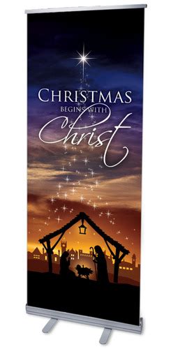 Christmas Begins Christ Banner - Church Banners - Outreach Marketing