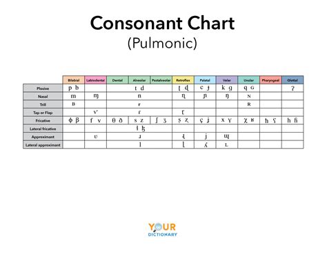 What Are the Characteristics Categories Used to Describe Consonants