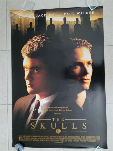 The Skulls movie poster - Paul Walker, Joshua Jackson - 27 x 40 | eBay