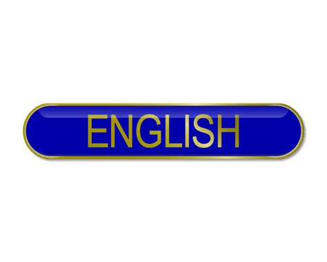 English Badge Blue - School Merit Stickers