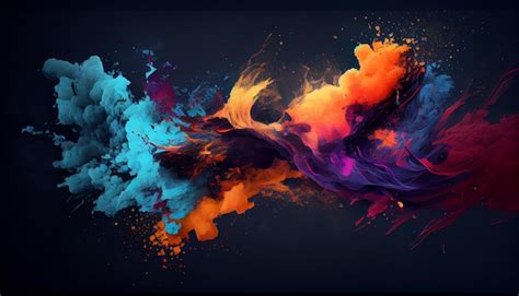 Free Photo | Abstract flames exploding in multi colored ink and paint ...