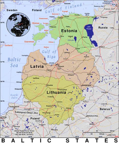 Baltic States · Public domain maps by PAT, the free, open source, portable atlas