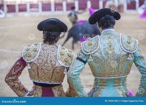 Spanish Bullfighters Looking Bullfighting, the Bullfighter on Th ...