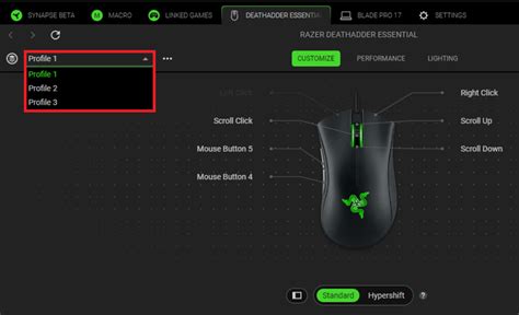 How to create mouse profiles on the New Razer Synapse