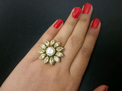 Buy Kundan Rings at 17% off in India - Kraftly - July 2018