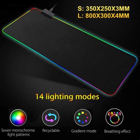 Wired /Wireless Gaming Keyboard and Mouse Set Rainbow Backlit USB Keyboard RGB LED Mouse Pad ...