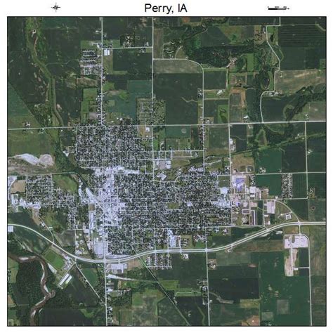 Aerial Photography Map of Perry, IA Iowa