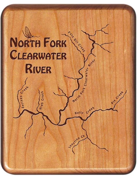 North Fork CLEARWATER RIVER MAP Fly Fishing Fly Box